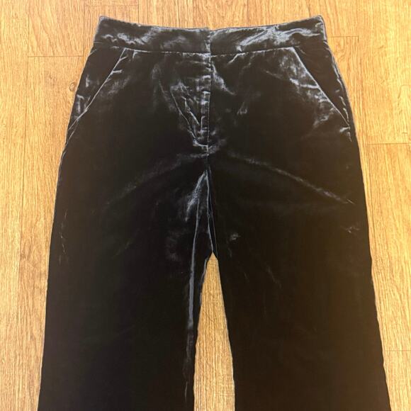 Veronica Beard Lebone Velvet Wide Leg Pants in Navy Size 12 - Picture 6 of 16